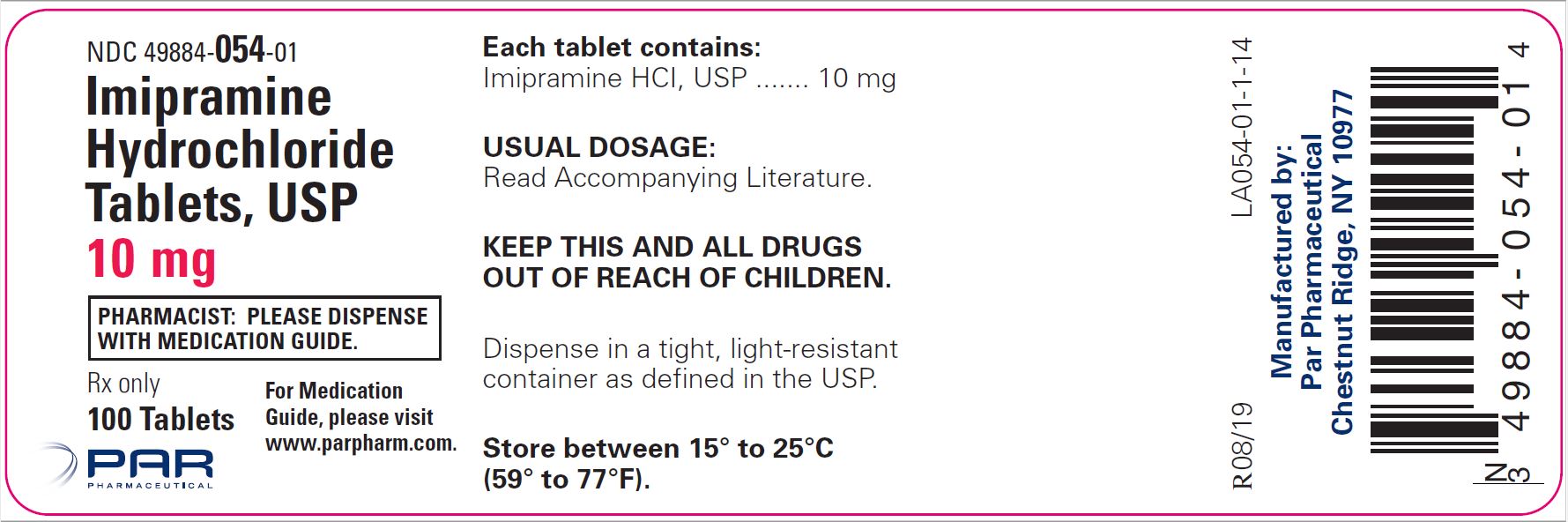 10 mg label - 100 count