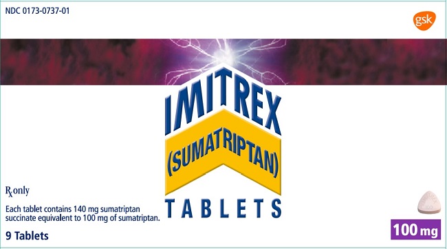 Imitrex Tablet 100 mg 9 count carton