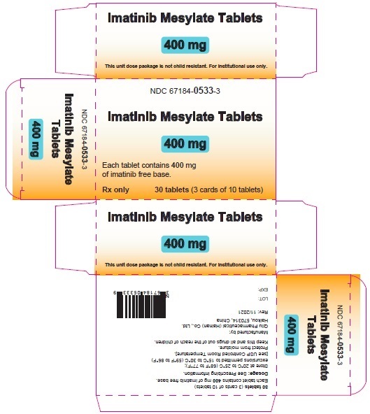 PRINCIPAL DISPLAY PANEL – CARTON LABEL – 400 MG TABLETS					(imatinib mesylate) tablets								400 mg per tablet								Each tablet contains 400 mg of imatinib free base								30 Tablets								R