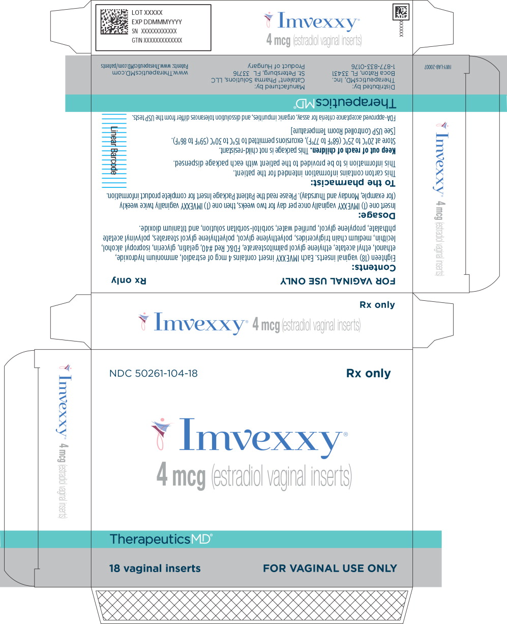Principal Display Panel - Imvexxy 4 mcg 18 Count Carton Label