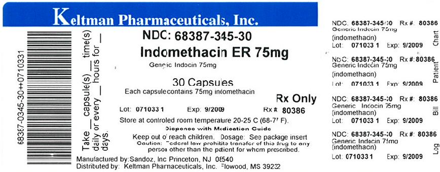 Indomethacin 75 mg Label