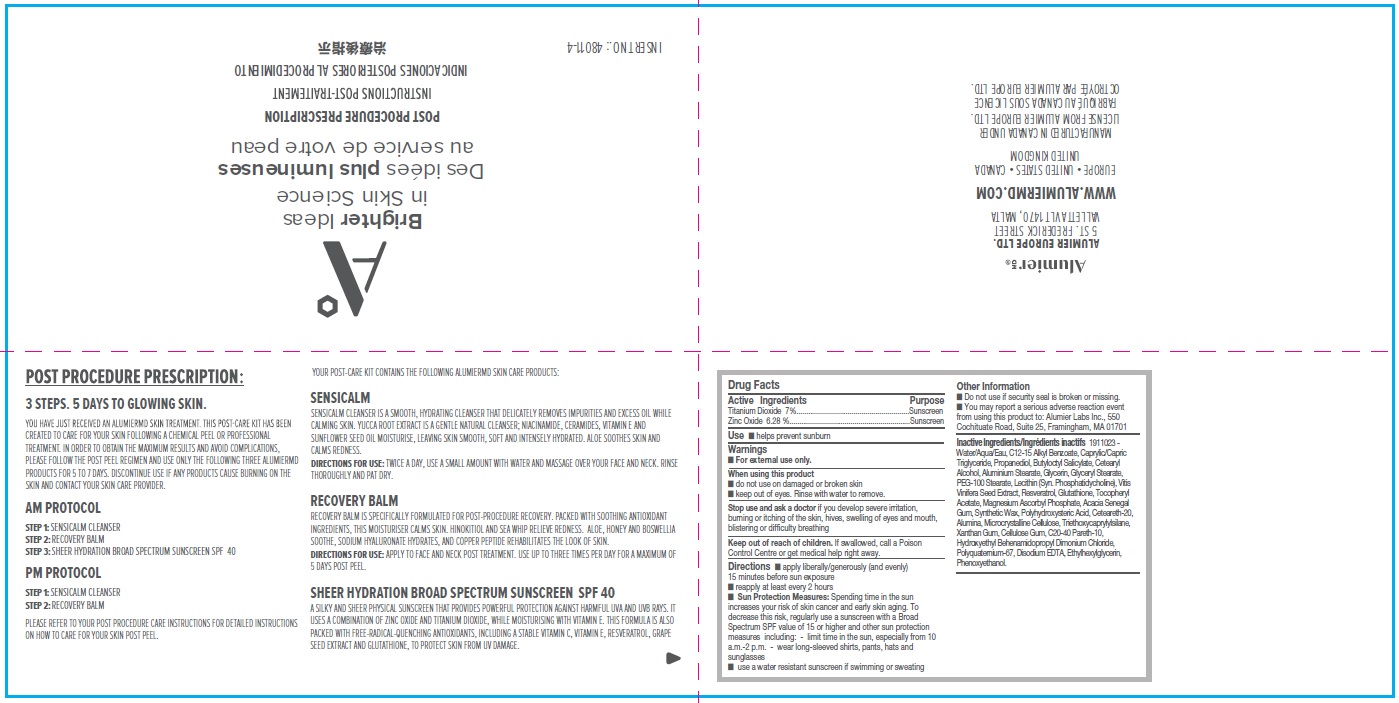 Alumier Md Post Procedure Prescription Hydrocortisone Free | Titanium Dioxide, Zinc Oxide Kit and breastfeeding