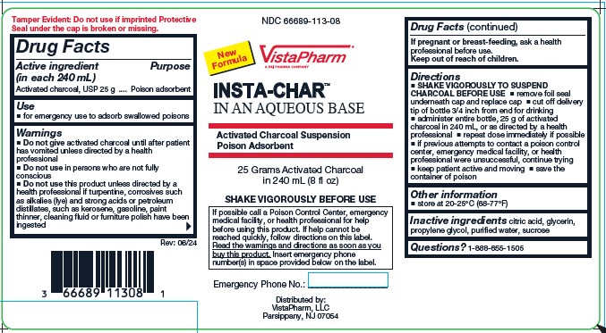 Label - Insta-Char Aqueous Base