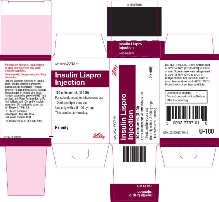 PACKAGE CARTON – Insulin Lispro Injection 10 mL vial 1ct
