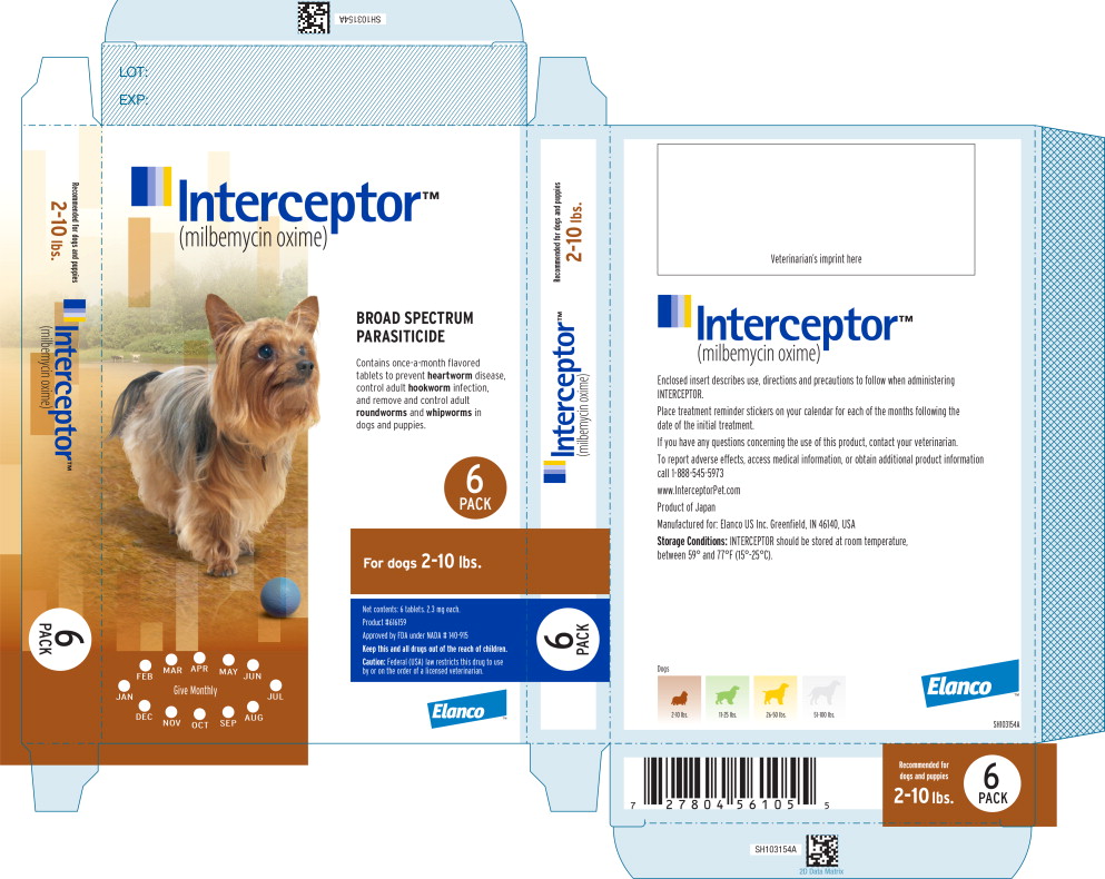 Principal Display Panel - Interceptor 2.3 mg Carton Label
