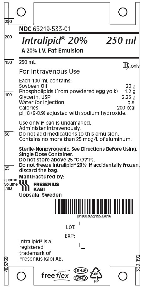 PACKAGE LABEL - PRINCIPAL DISPLAY - Intralipid 250 mL Bag Label
