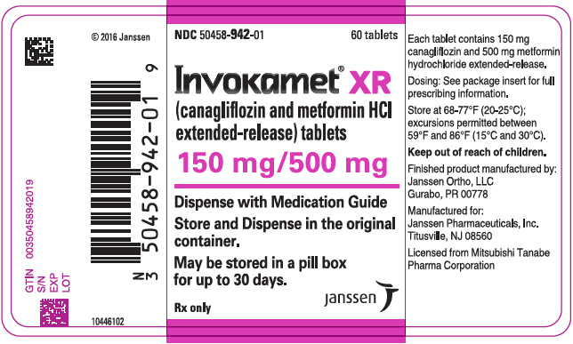 PRINCIPAL DISPLAY PANEL - 150 mg/500 mg Tablet Bottle Label - 942