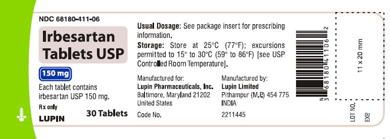 Irbesartan Tablets USP, 150 mg-30s Pack