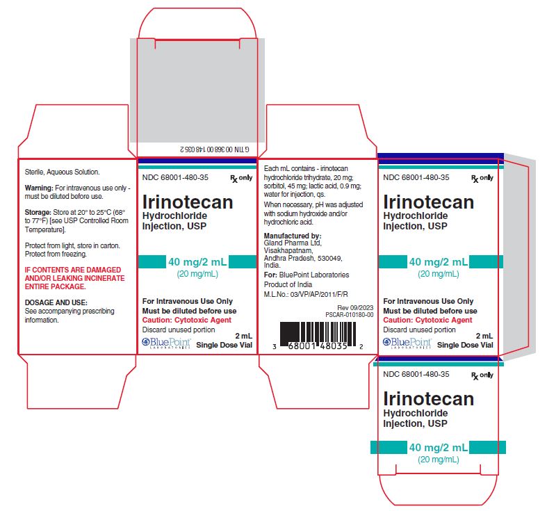 Irinotecan inj 40mg/2mL Carton Label