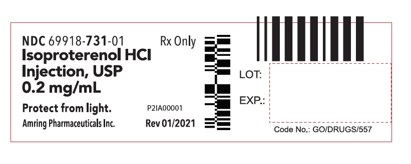 Principal Display Panel - Isoproterenol Hydrochloride Injection 1 mL Vial Label