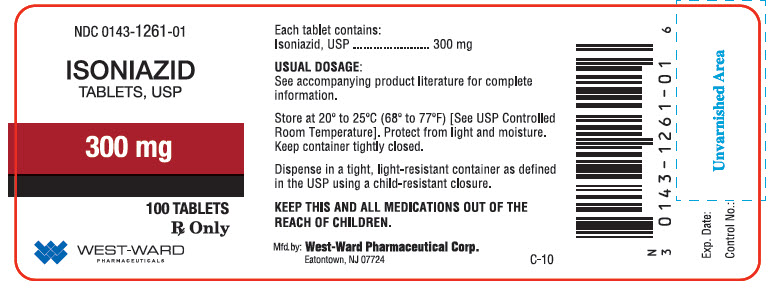 Isoniazid Tablets, USP 300 mg/100 Tablets NDC 0143-1261-01