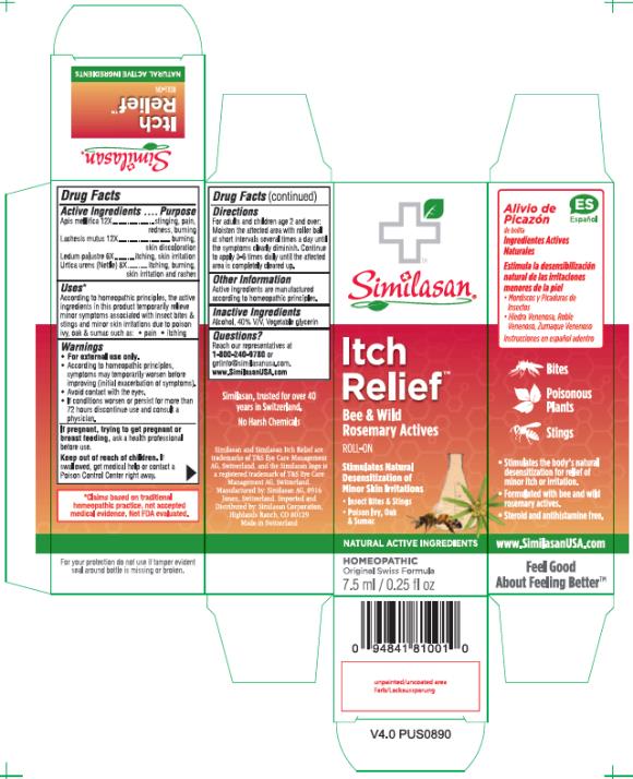 PRINCIPAL DISPLAY PANEL

Similasan®
Itch Relief  
ROLL-ON
7.5 mL/0.25 fl oz
