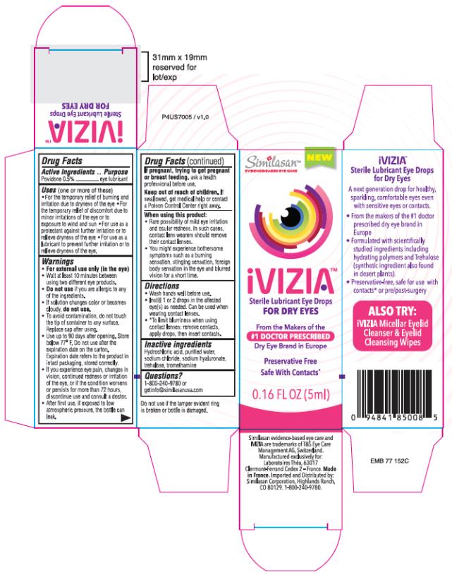 iVizia
Sterile Lubricant Eye Drops
For Dry Eyes
0.16 FL OZ (5ml)
