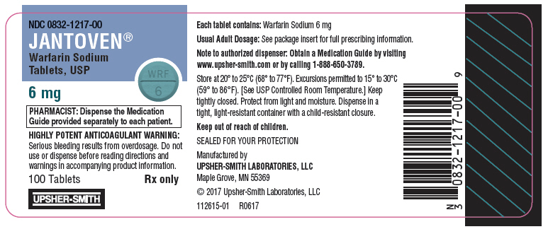 PRINCIPAL DISPLAY PANEL - 6 mg Tablet Bottle Label