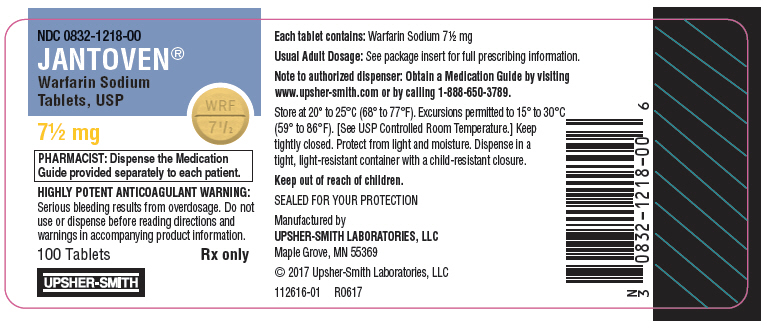 PRINCIPAL DISPLAY PANEL - 7½ mg Tablet Bottle Label