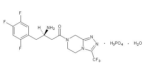 image of sitagliptin chemical structure