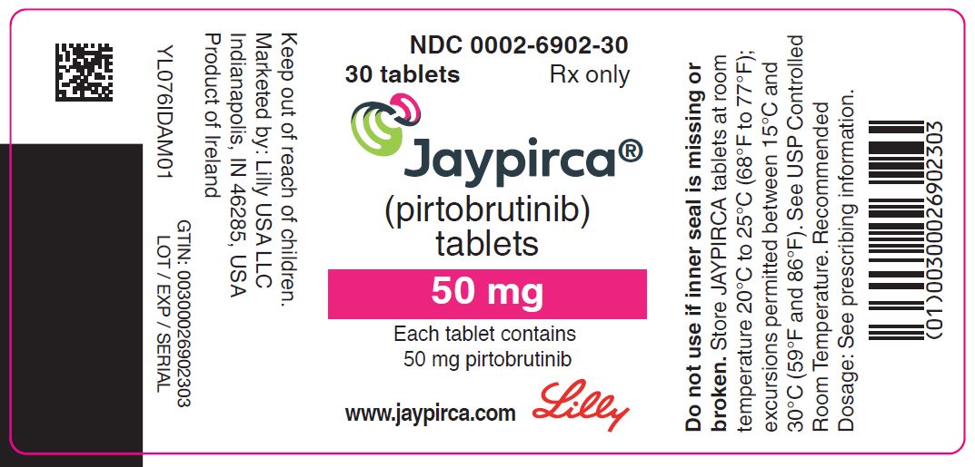 PACKAGE LABEL – JAYPIRCA 50 mg Tablets, 30 count bottle

