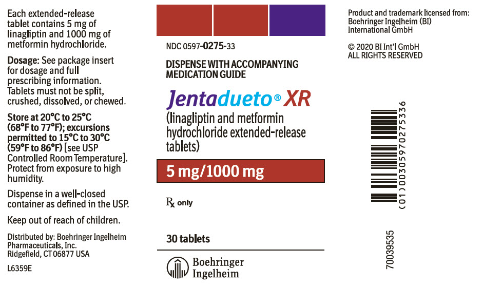 Jentadueto XR linagliptin 5 mg / metformin hydrochloride 1000 mg