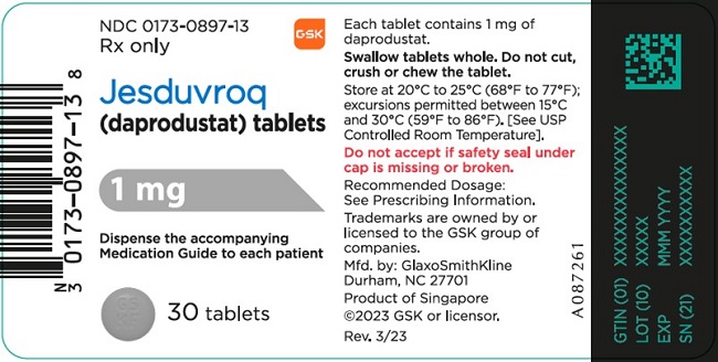 Jesduvroq 1 mg tablet 30 count label
