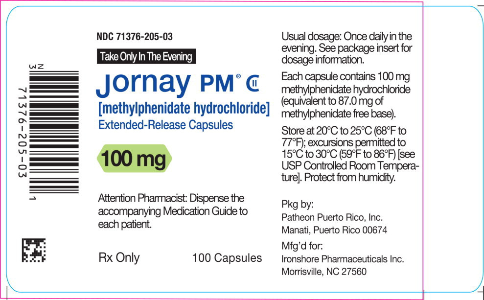 Principal Display Panel - Jornay PM® 100 mg Bottle Label
