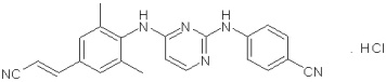 rilpivirine hydrochloride chemical structure