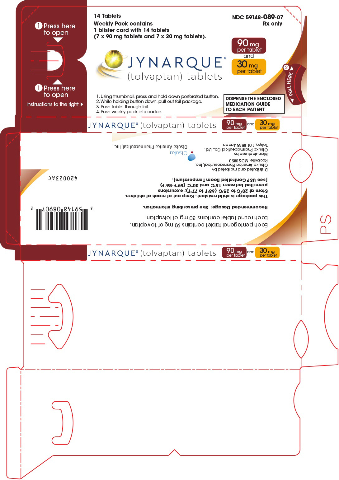 PRINCIPAL DISPLAY PANEL - 90-30 mg Sleeve