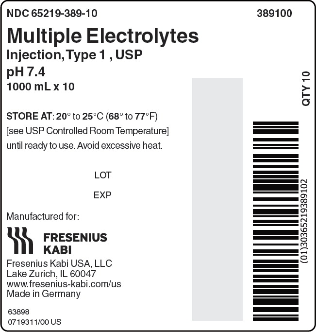PACKAGE LABEL – PRINCIPAL DISPLAY – Multiple Electrolytes Injection, Type 1, USP pH 7.4 1000 mL Shipper Label
