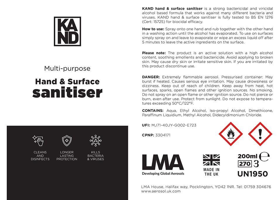 Kand Hand and Surface Sanitiser