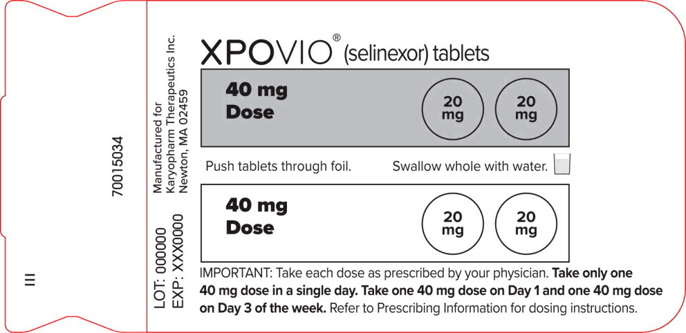 Principal Display Panel – 40 mg (Twice Weekly) Blister Pack Label
