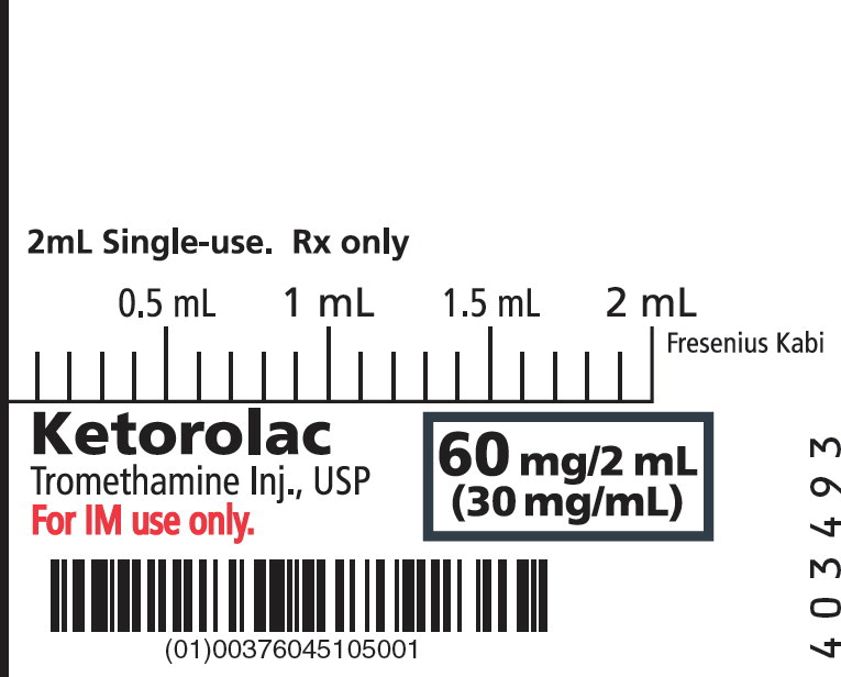 PACKAGE LABEL - PRINCIPAL DISPLAY - Ketorolac 2 mL Syringe Label
