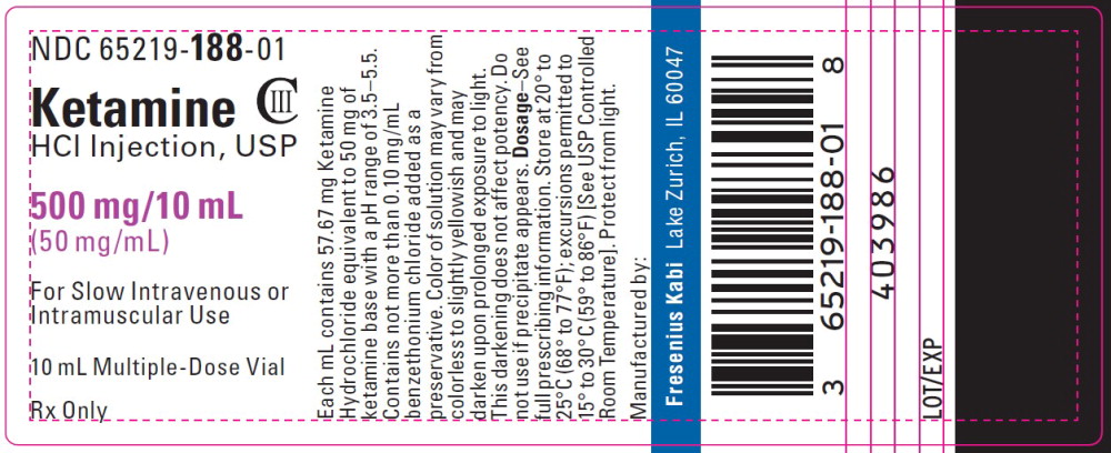 PACKAGE LABEL - PRINCIPAL DISPLAY – Ketamine HCl Injection, USP 10 mL Vial Label
