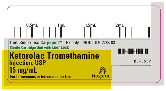 PRINCIPAL DISPLAY PANEL - 15 mg/mL Cartridge Label