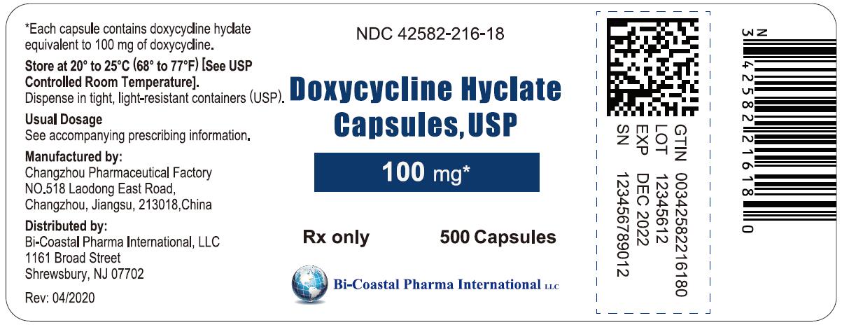 PRINCIPAL DISPLAY PANEL - 100 mg Capsule Bottle Label - 500 Capsules