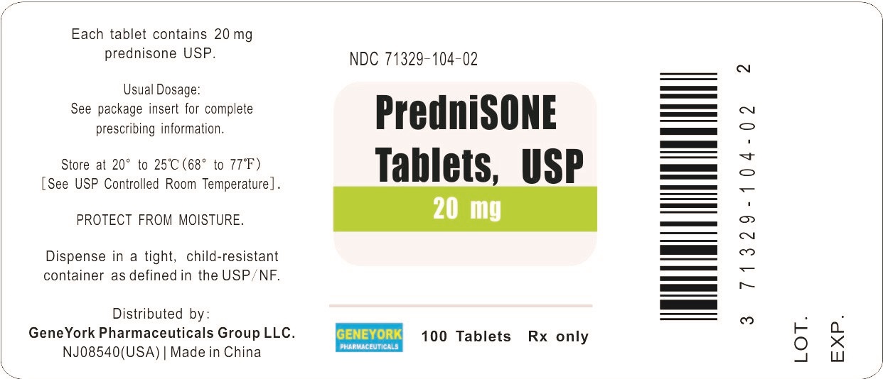 Label 100 tablets for 20 mg