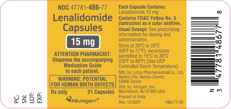 Container Label 15mg Capsules