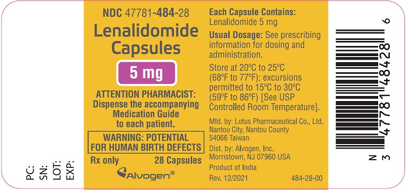 Container Label 5mg Capsules