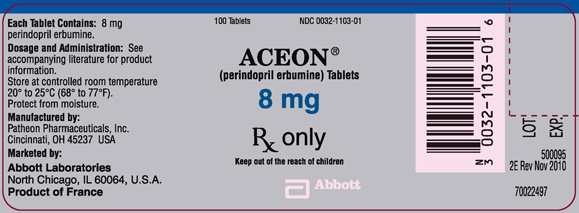 ACEON 8 mg 100 tablets