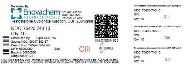 Testosterone Cypionate Injection USP 2000mg - carton