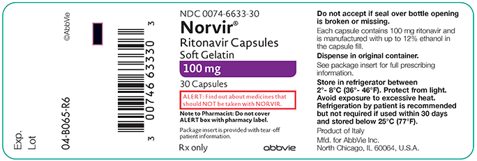 norvir capsules 100mg 30ct bottle