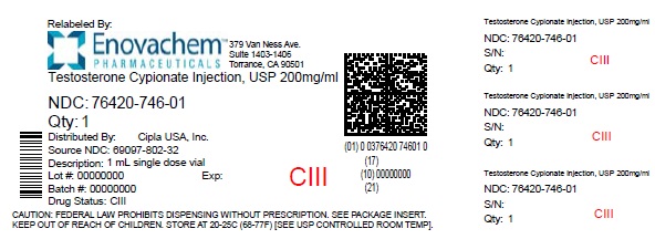 Testosterone Cypionate Injection USP 200mg - carton