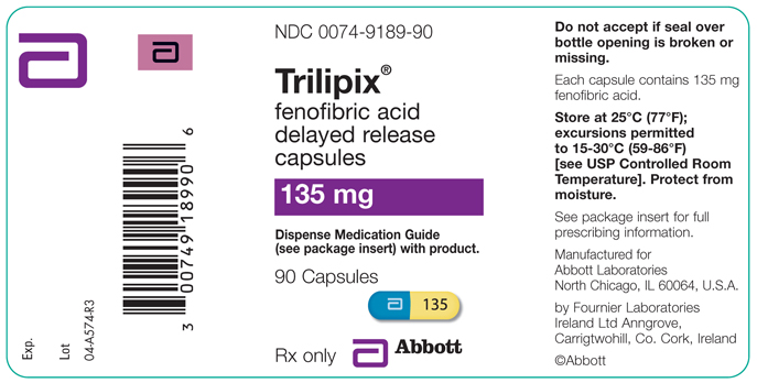 Trilipix 135 mg 90 capsules