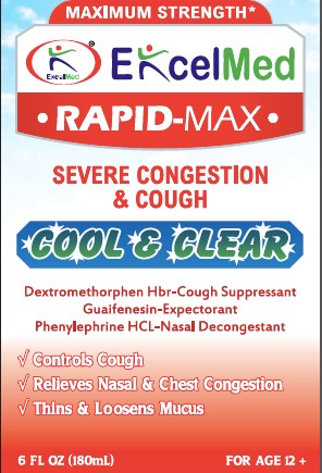 Rapid Max Maximum Strength Cool And Clear - Cold, Severe Congestion And Cough Liquid while Breastfeeding