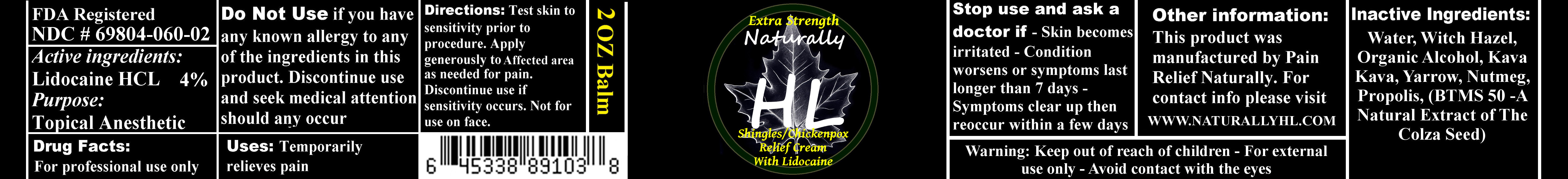 Extra Strength Shingle Chickenpox Relief | Lidocaine Hcl Cream while Breastfeeding