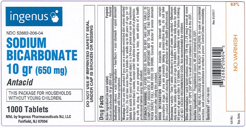SODIUM BICARBONATE 10 gr (650 mg), 1000 Tablets