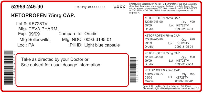 Ketoprofen Capsules 50 mg 100s Label