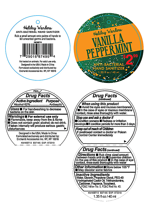 Holiday Wonders Vanilla Peppermint Antibacterial Hand Sanitizer | Alcohol Liquid while Breastfeeding