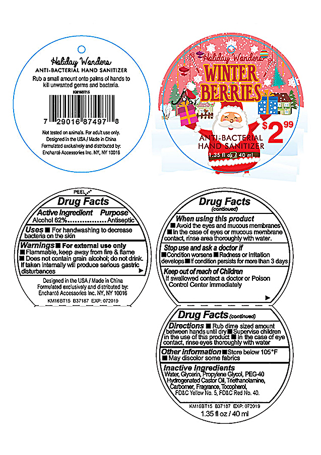 Holiday Wonders Winter Berries Antibacterial Hand Sanitizer | Alcohol Liquid while Breastfeeding