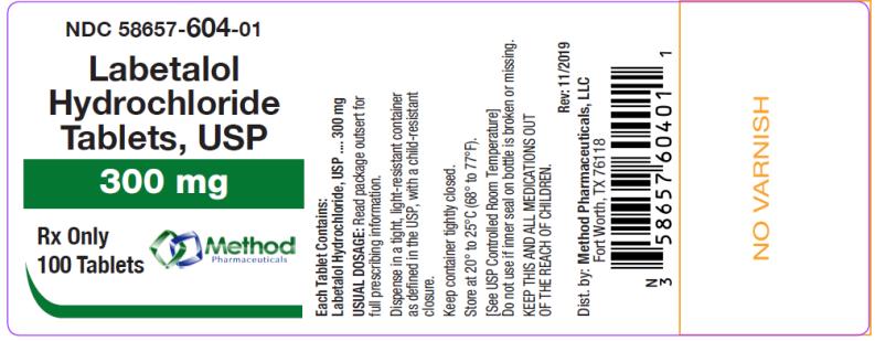 PRINCIPAL DISPLAY PANEL
NDC 58657-604-01
Labetalol 
Hydrochloride 
Tablets, USP
300 mg
Rx Only 
100 Tablets

