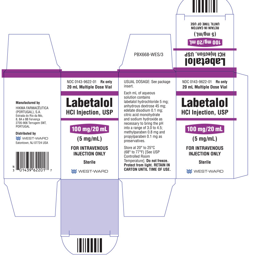 Labetalol HCl Injection, USP 20 mL Carton Image