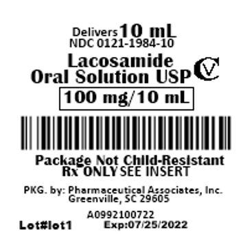 Lacosamide Oral Solution 100 mg/10 mL